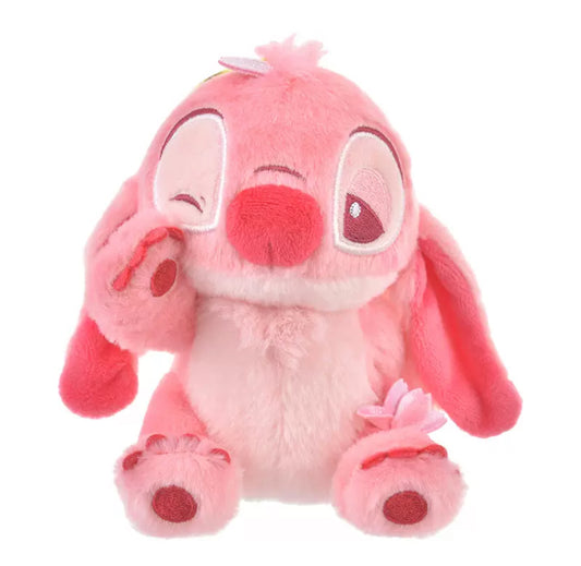 Disney Store Plush SAKURA pink 2024 stitch Plush Keychain