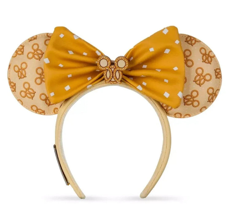 2022 Disney Parks Loungefly Minnie Scented Pretzel & Salt Mickey Headband Ear