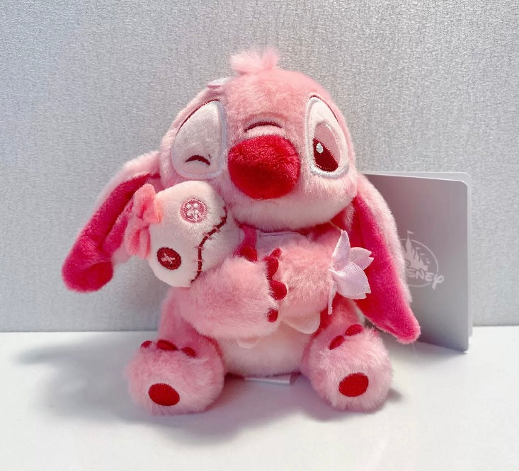 Disney Store Japan Stitch & Scrump Plush Key Chain SAKURA 2024 Cherry Blossom