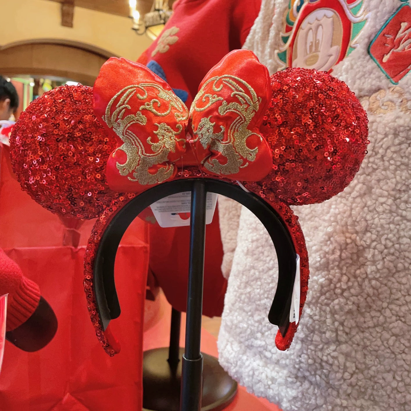 Disney authentic 2024 Lunar Dragon new year Minnie mouse ear headband disneyland