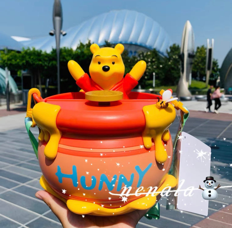 Disney authentic with tag Winnie the pooh popcorn bucket Disneyland exclusive