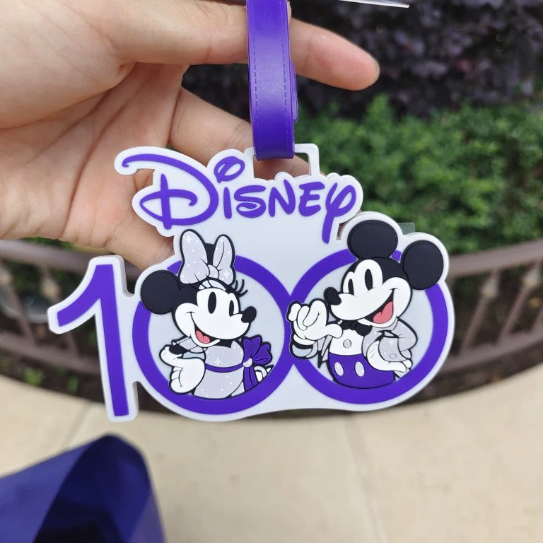 Disney authentic 100 years anniversary luggage tag Mickey minnie mouse