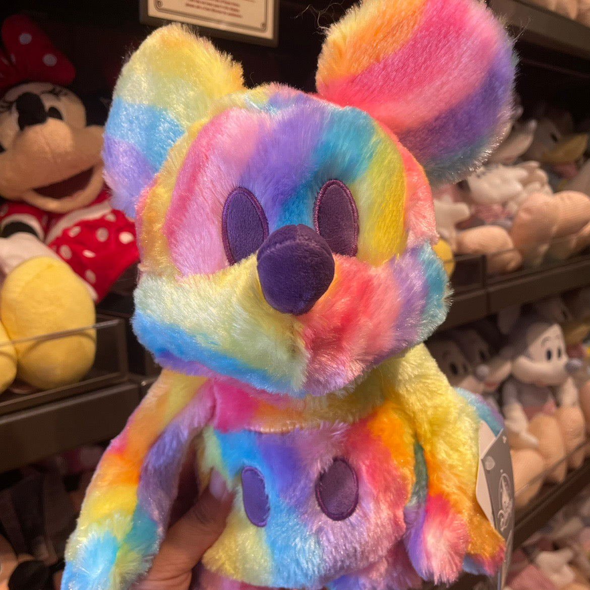Disney 2021 Mickey Mouse Rainbow Soft Plush shanghai disneyland exclusive