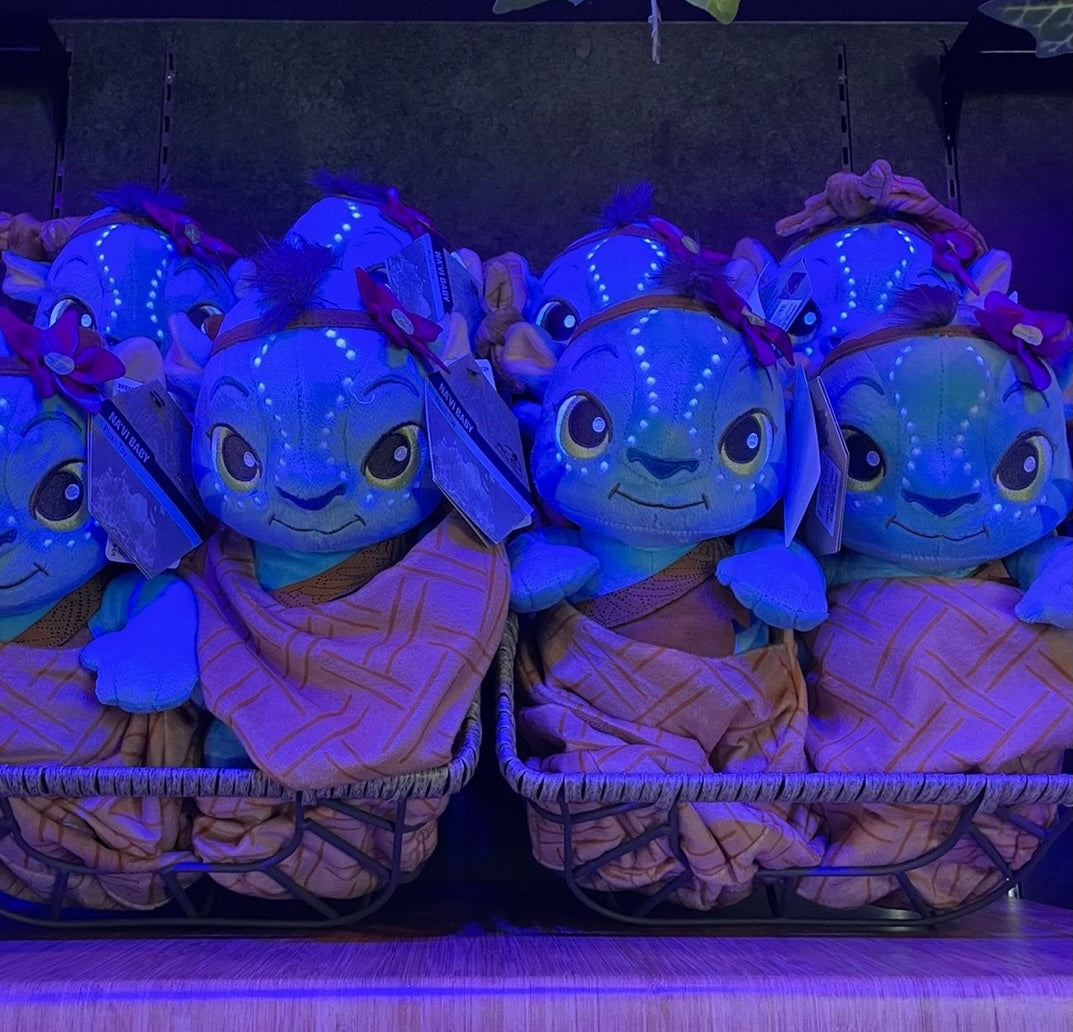 Disney Parks Pandora Avatar Blue Baby Na’vi in Blanket Pouch Plush luminous