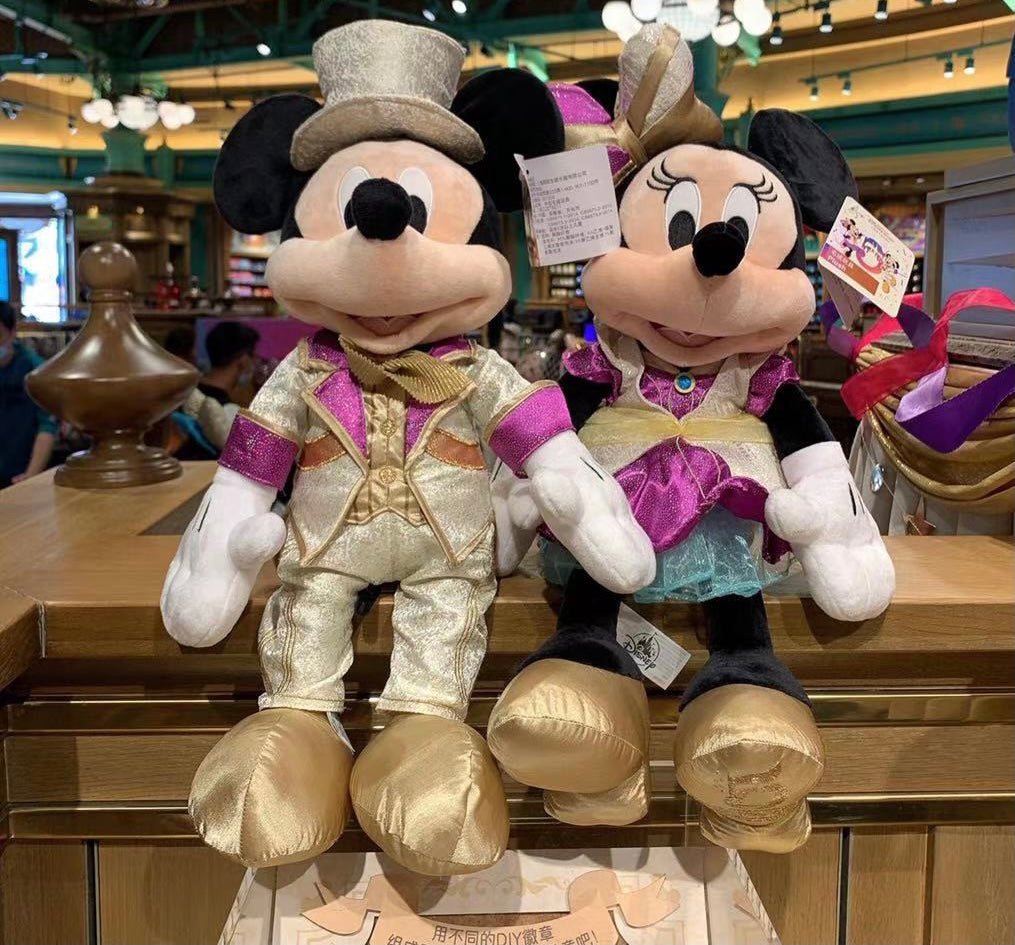 Disney Park 5th anniversary Mickey Minnie mouse plush shanghai disneyland