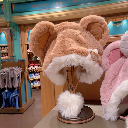 Disney authentic Duffy bear Winter Soft hat warm cap Disneyland exclusive man woman adult