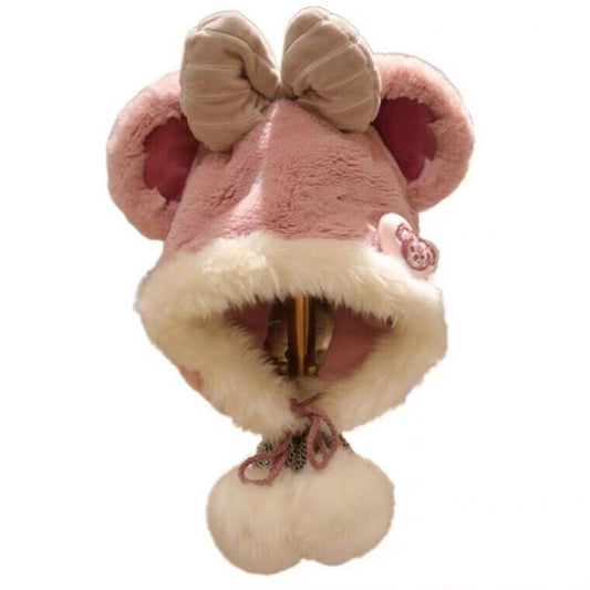 Disney authentic ShellieMay Winter Soft Warm hat cap Pink Cartoon Disneyland