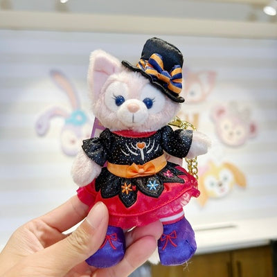 Authentic Shanghai Disney 2022 Halloween Dressed Linabell Fox plush keychain 5”