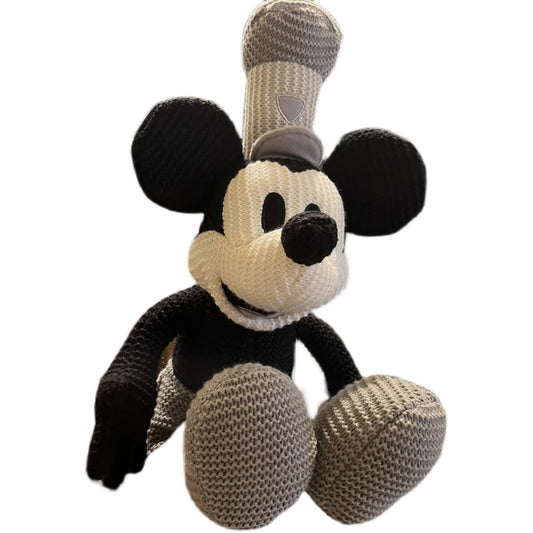 Disney Mickey mouse Black and white Steamboat Willie plush toy stuffed gift Shanghai