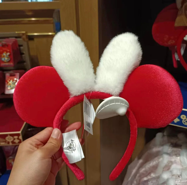 Disney authentic 2023 Rabbit lunar new year minnie mouse ear Headband Disneyland