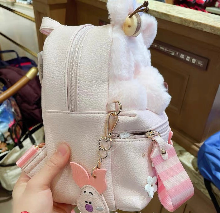 Authentic Disney Shanghai store Winnie the pooh plush Sakura Pink Backpack Bag