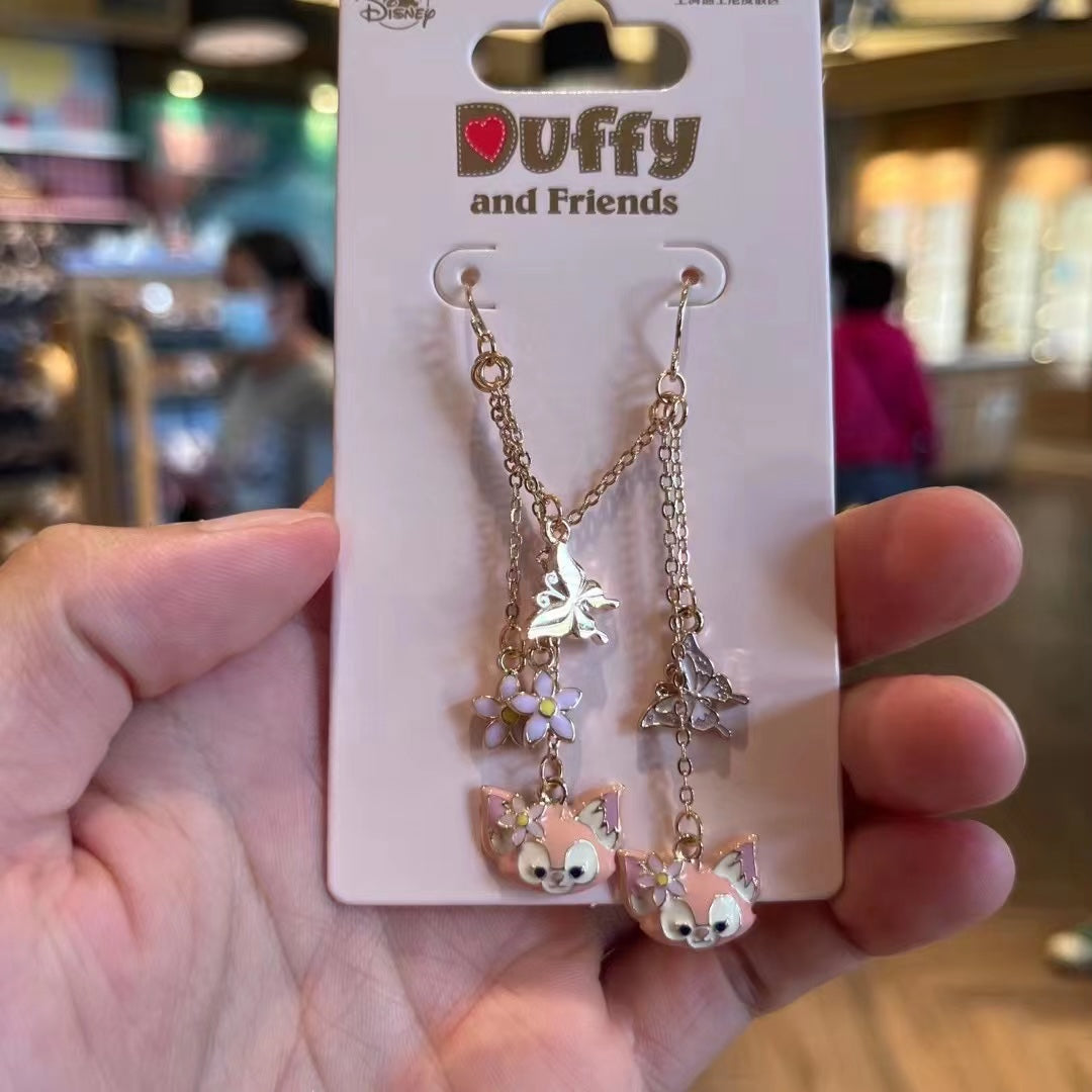 Disney park Linabell fox pink cute earrings