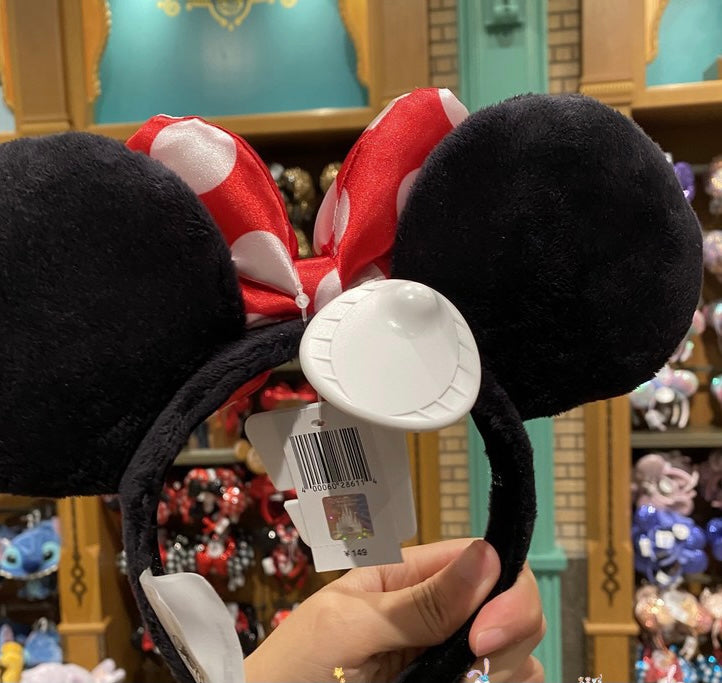 Disney authentic Minnie mouse Black ear Red Bow Headband disneyland