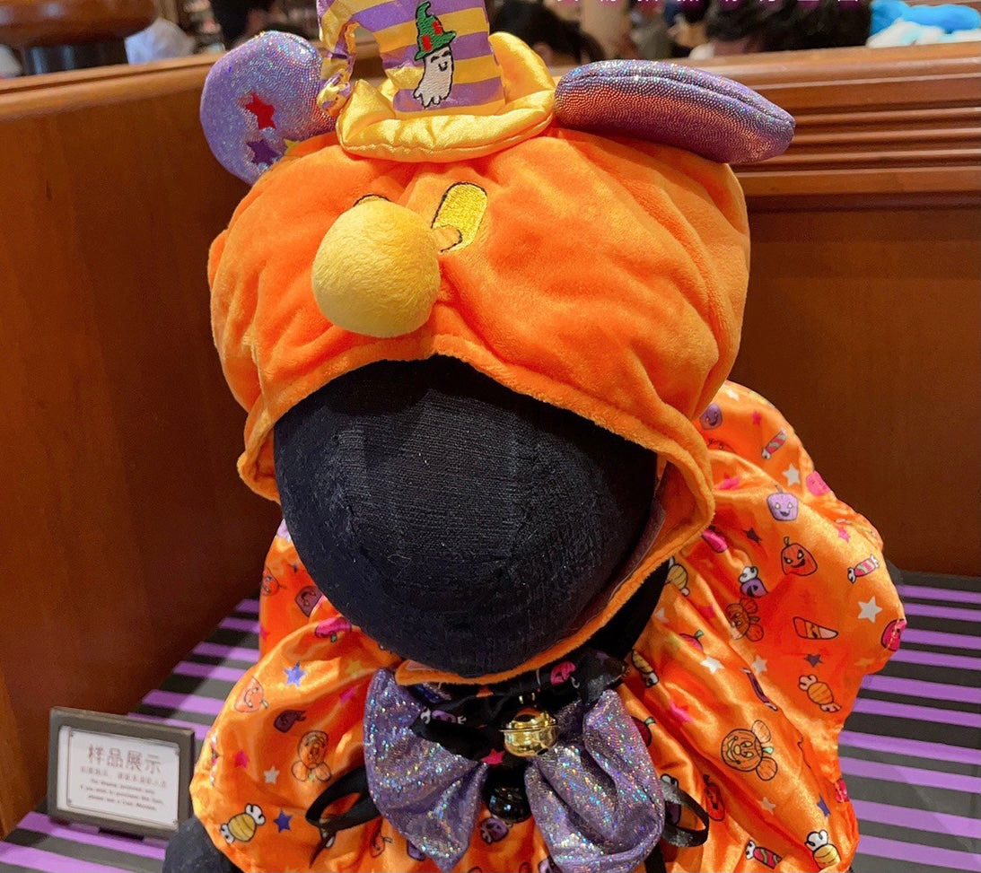 Disney park Halloween pet costume pumpkin hat dog cap winter