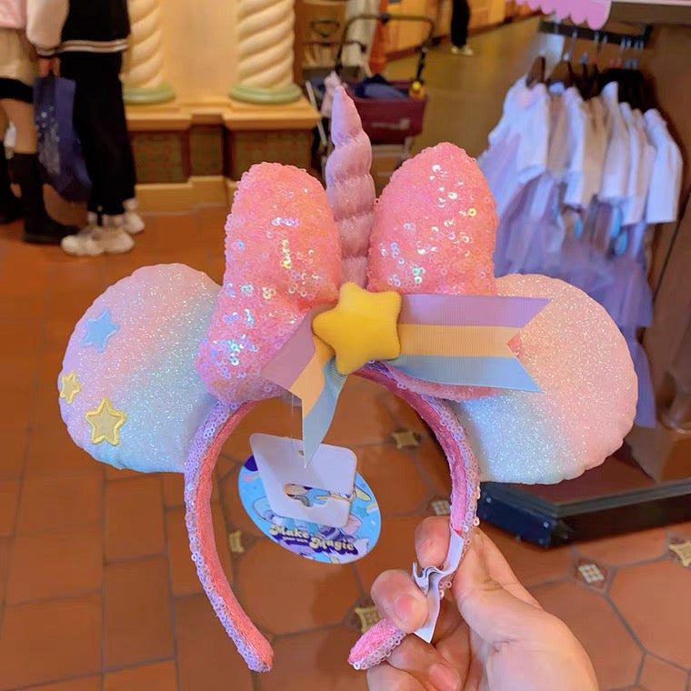 Disney authentic 2023 Spring unicorn Minnie mouse ear Headband disneyland