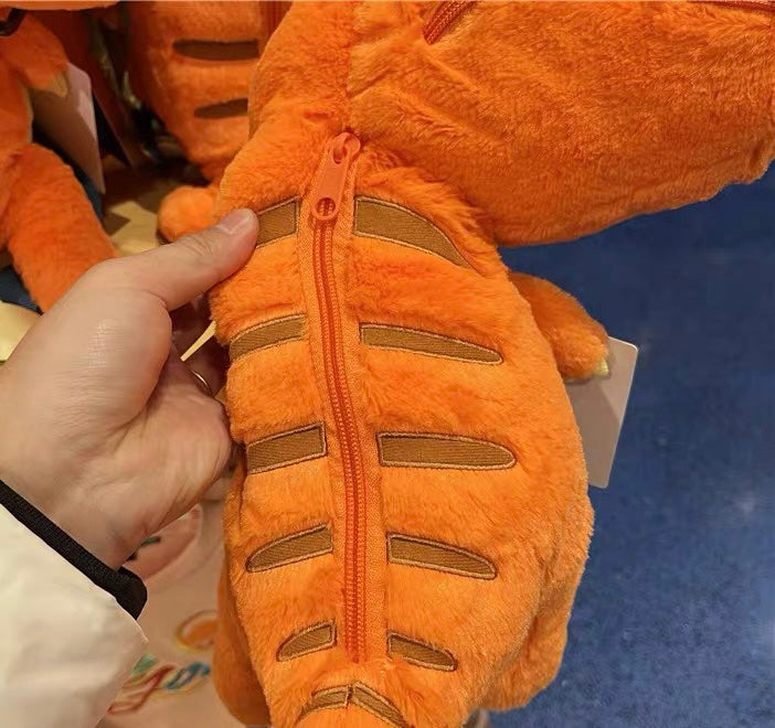 Authentic Universal Studios Plush Dinosaur Backpack Orange Tyrannosaurus Doll