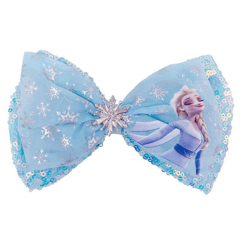 Disney frozen Elsa light up bow blue lightning headband removable bow