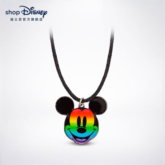 Disney store rainbow Mickey Mouse necklace parks collection