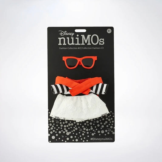Disney nuimos Minnie costume Striped Shirt with Red Sweater Sunglass