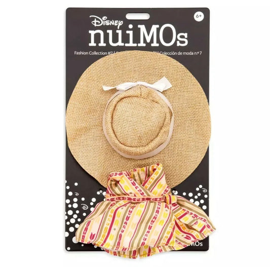 Disney store 2022 nuiMOs Outfit Printed Wrap Dress with Sun Hat cap