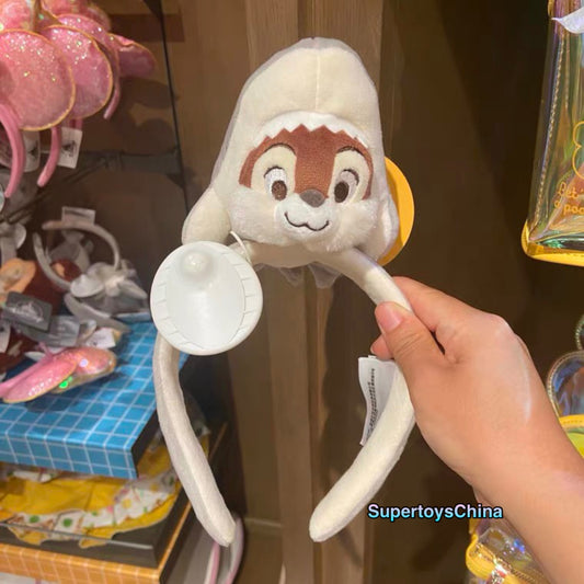 Disney 2022 Summer party Chip dale plush ear shark headband shanghai disneyland