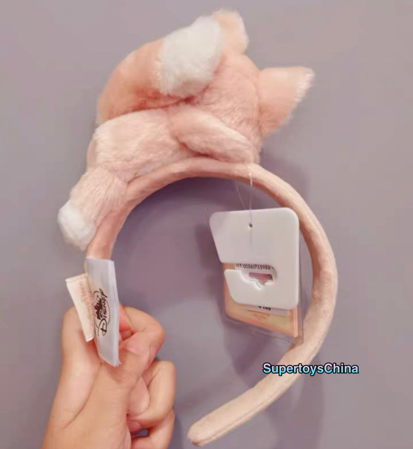 Shanghai Disney Sleeping Linabell fox pink plush headband ear