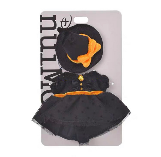 Disney nuiMOs Outfit Halloween Black & Orange Dress with hat Cap 2020