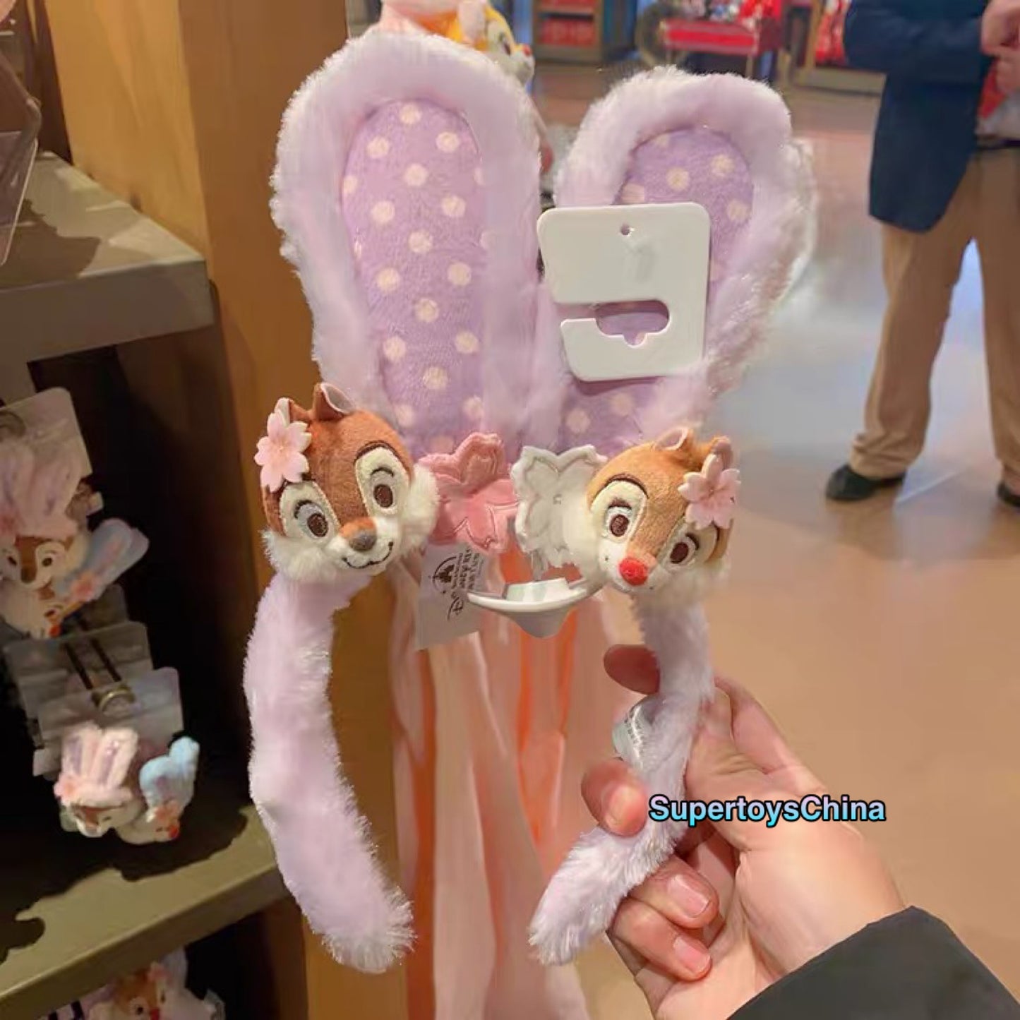 Disney authentic 2023 Chip Dale Easter Rabbit Sakura ear Headband exclusive