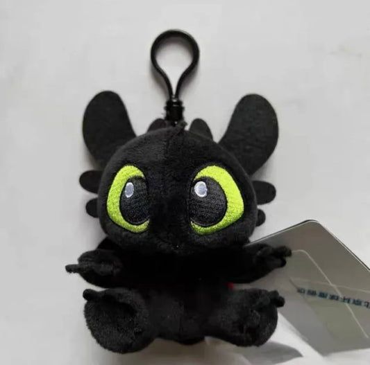 Universal Studios How To Train Your Dragon Night Fury Toothless Plush Doll Cute Hanger Keychain