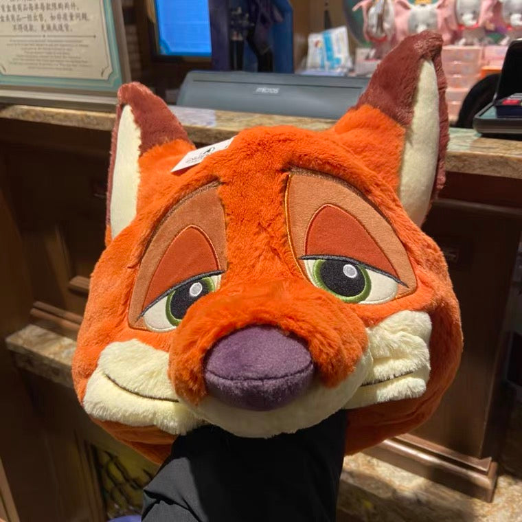 Disney authentic Zootopia Fox Nick head hat soft cap disneyland Costume