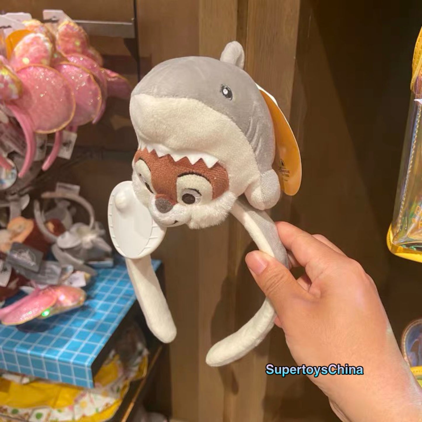 Disney 2022 Summer party Chip dale plush ear shark headband shanghai disneyland