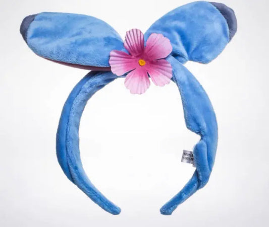 Authentic NEW Disney Parks Lio and stitch Stitch with flower Ear Headband Ears