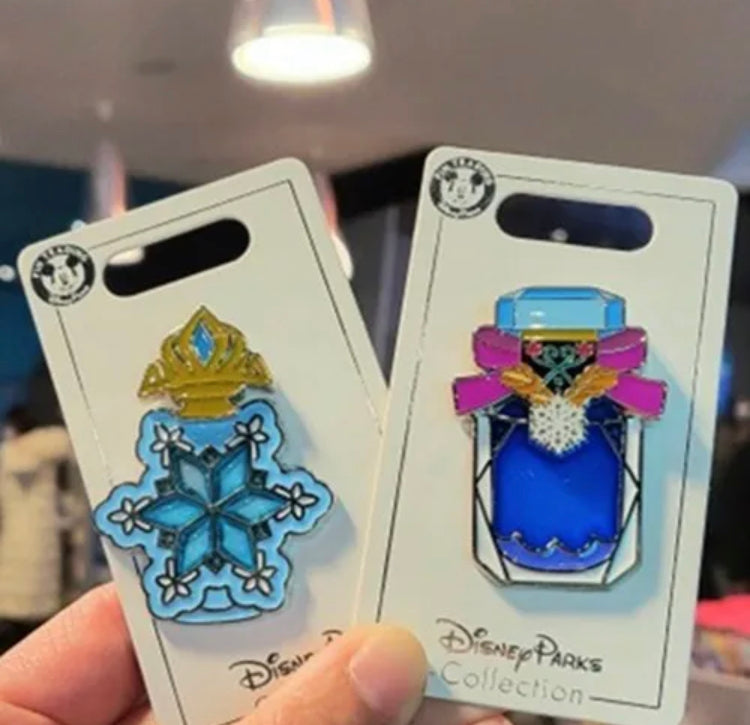 Disney Pin Frozen Anna Elsa princess pefume bottle 2 pins Shanghai disneyland