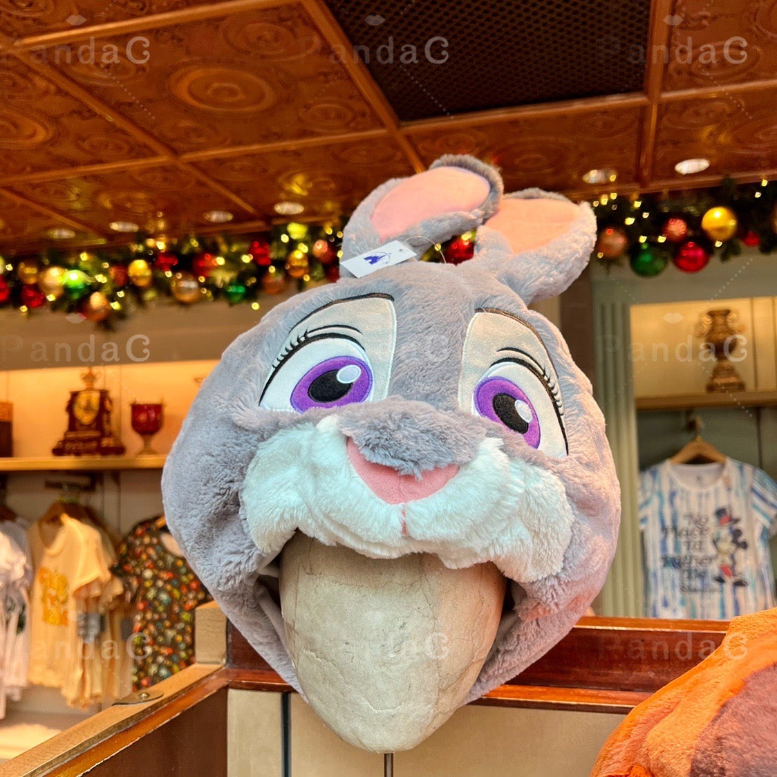 Disney authentic Zootopia Judy Rabbit Ear head hat soft cap disneyland Costume
