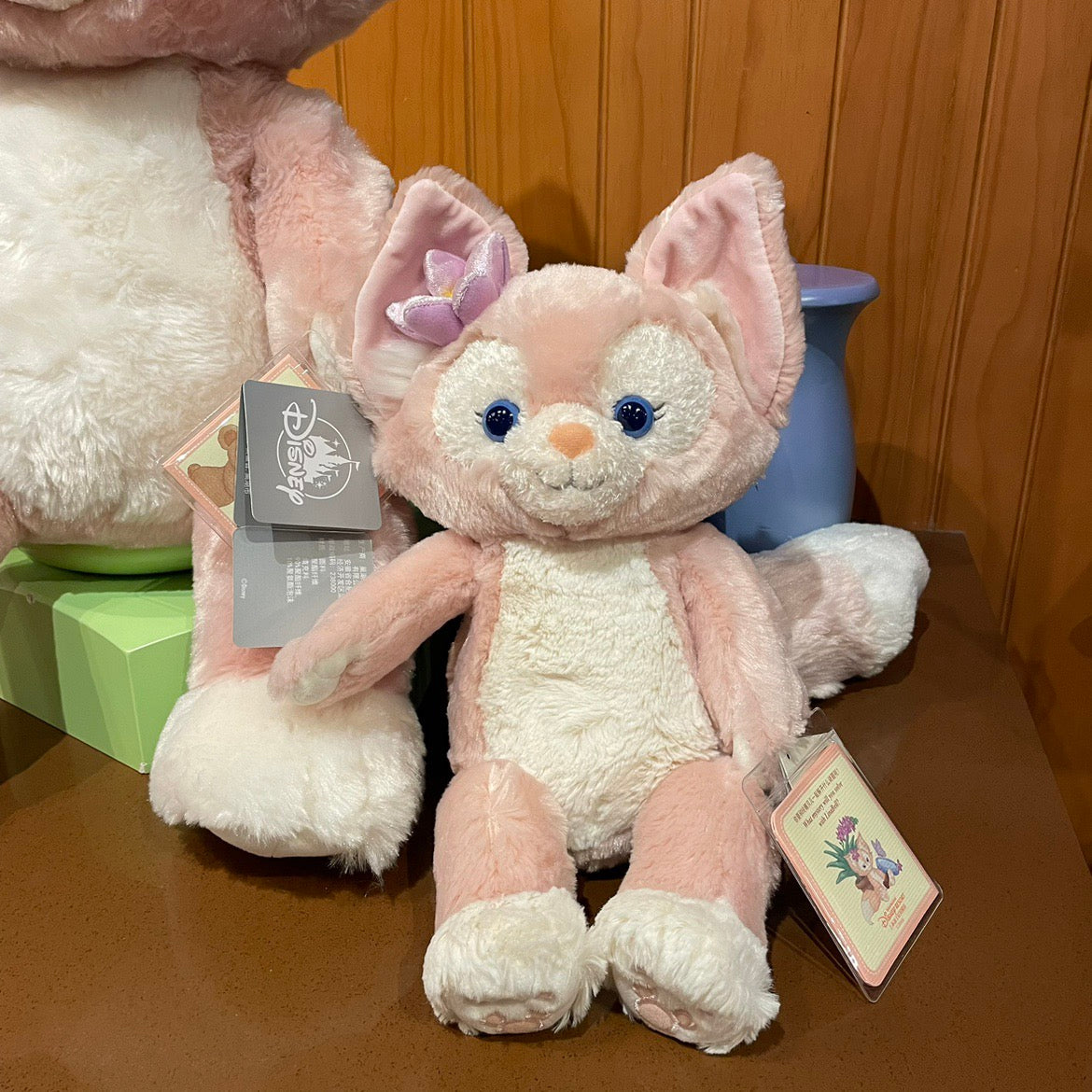 Authentic Shanghai Disney Disneyland pink fox Linabell plush 13” stuffed toy