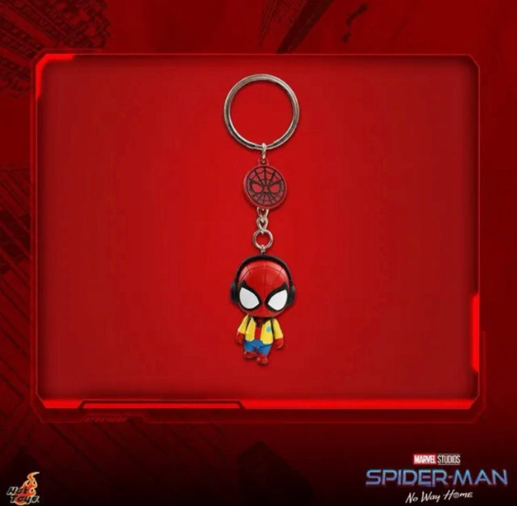 Hot Toys Cosbaby No Way Home Spider Man With Headphones Keychain Keyring Marvel
