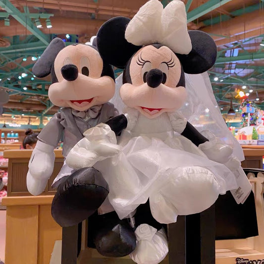 Mickey Minnie Mouse Wedding Plush Stuffed set Shanghai Disney exclusive
