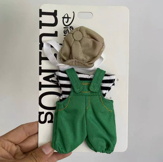 Disneyland Disney nuimos plush Clothes costume outfits green pants overalls hat