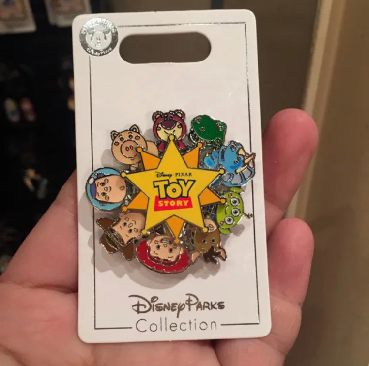 Disney Pin spinner Toy story woody buzz lightyear lotso Disneyland exclusive