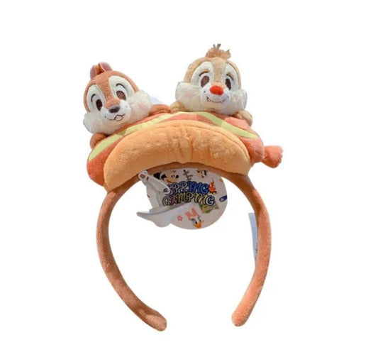 Authentic Disney 2022 spring disneyland Shanghai Chip Dale hotdog ear headband