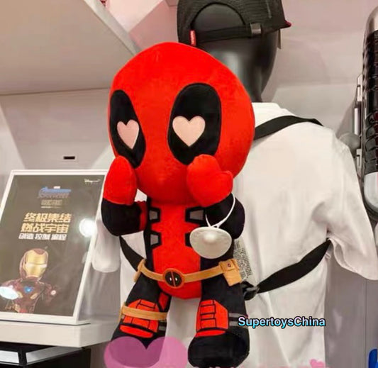 Marvel Deadpool Rucksack Backpack Plush cute Heroes bag Shanghai Disney