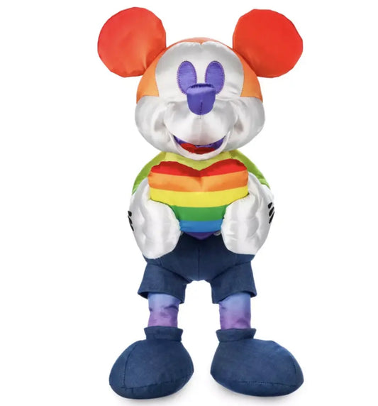 Disney Pride Collection Mickey with Heart Medium Plush New with Tag