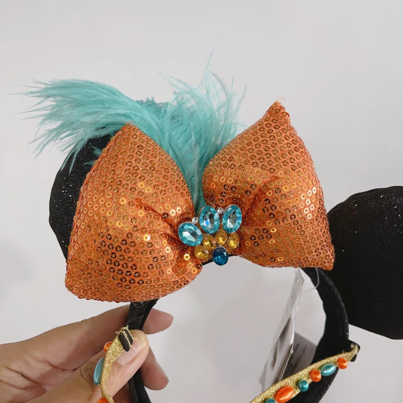Authentic Shanghai Disney Park 2022 sound of jazz Minnie mouse ear headband