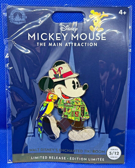 Disney Mickey Mouse Main Attraction 5/12 Enchanted Tiki Room Pin 50th NEW Card