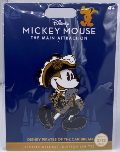 Disney store mickey mouse pin the main attraction Pirates of the Caribbean 2/12 limited