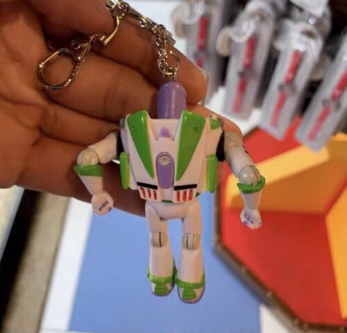 Shanghai Disney Toy Story Buzz lightyear keychain small action figure keyring