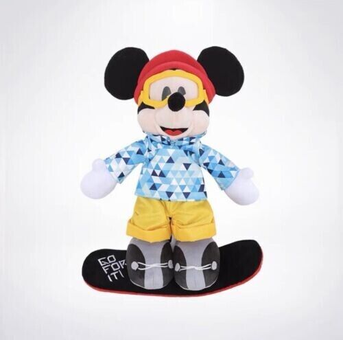 Disney authentic 2022 Mickey mouse skiing 12inch plush toy shanghai disneyland