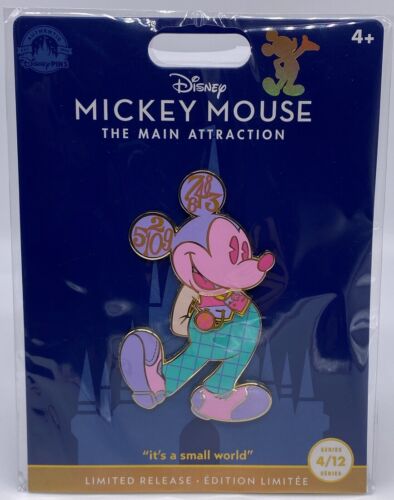 Disney Mickey Mouse Main Attraction 4/12 It's A Small World Pin LR 50th WDW NEW